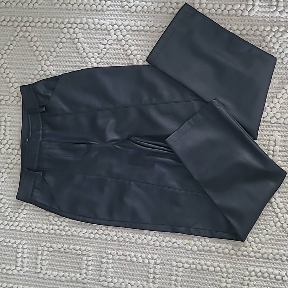 Faux Leather Pants Black Size 4